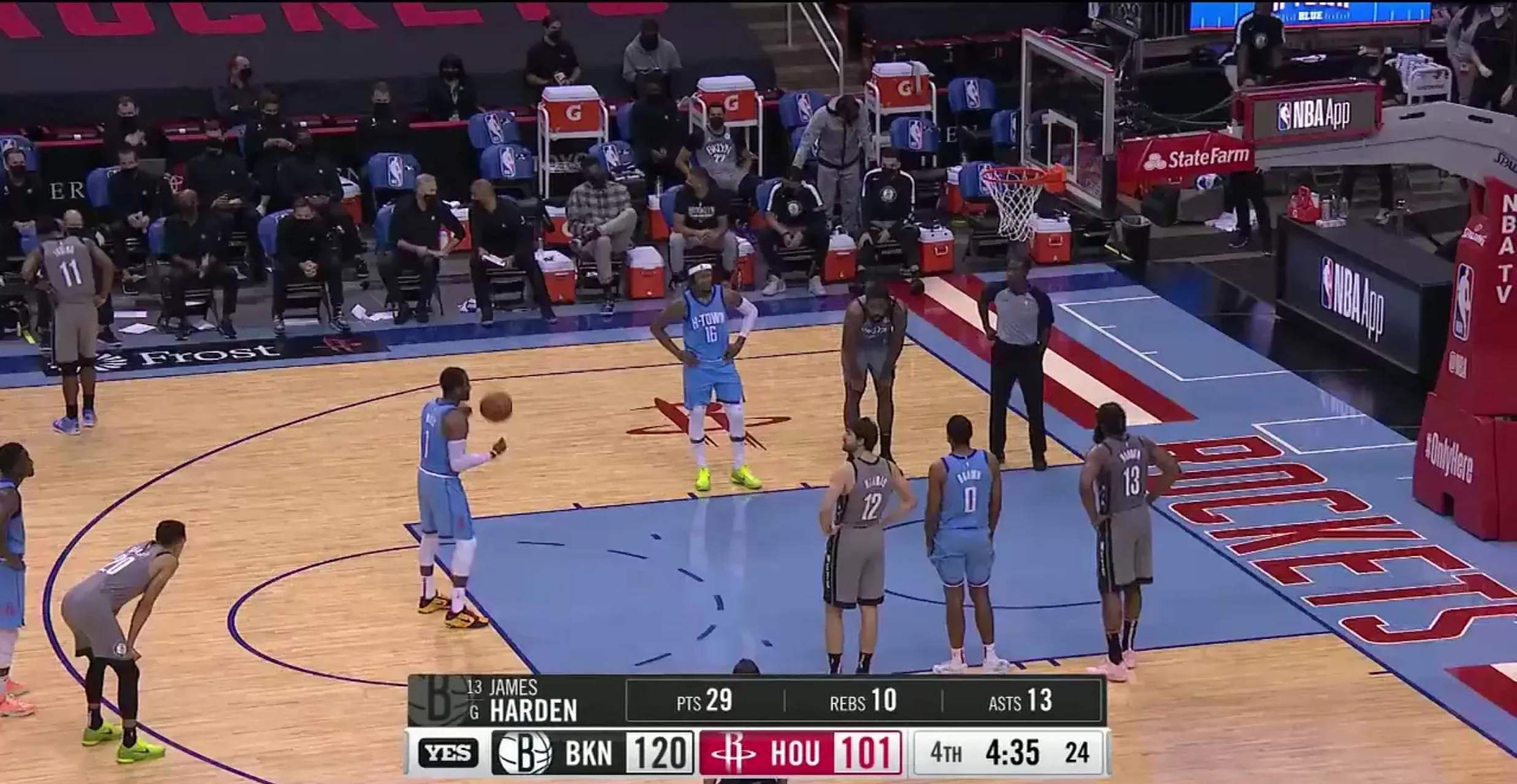 爱游戏视频-火箭客场大胜篮网，哈登砍下三双